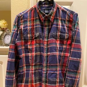 Ralph Lauren slim fit cotton plaid shirt